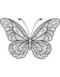 Zentangle Butterfly Coloring Page Raskraski Tatuirovka V Vide Babochki Knizhka Raskraska