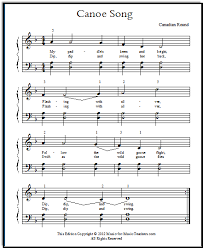 Choose a basic chord (for example chord c) that you want to learn and then get more specific (for example c major), click play to hear it, check other variations of the chord, other. Simple Piano Sheet Music Canoe Song A Canadian Round Free