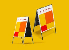 Free A Stand Poster Display Mockup Psd Set Em 2020