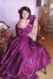 Allan R Banks Woman In Purple Dress Purple Dress Dress Painting Dresses