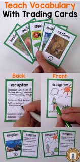Teach Vocabulary With Trading Cards Students Write The Vocabulary Word And Draw A Picture On The Front On T Teaching Vocabulary Science Vocabulary Teaching