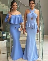 Off The Shoulder Light Blue Mermaid Long Bridesmaid Dress Bd2105 Bridesmaid Dress Collection Mermaid Bridesmaid Dresses Mermaid Long Bridesmaid Dresses