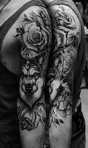 Wolf Rose Wolf Tattoo Shoulder Rose Tattoos For Women Wolf Tattoo Sleeve