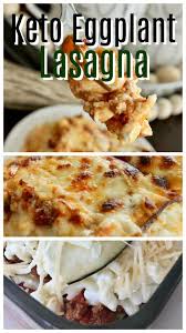 This Eggplant Lasagna With Meat Is Low Carb Full Of Flavor And Absolutely Delicious If You Keto Recipes Dinner Easy Dinner Recipes Crockpot Eggplant Lasagna