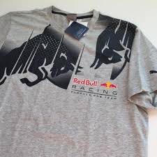 Puma Red Bull Racing Formula One Team Men S X Large Gray T Shirt Tee Shirt Nwt Ropa