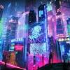 Cyber city neon lights 5k. 3
