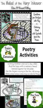 Questions And Coloring For Poetry The Balled Of The Harp Weaver Edna St Vincent Millary Poetry Lesson Plans Poetry Lessons Edna