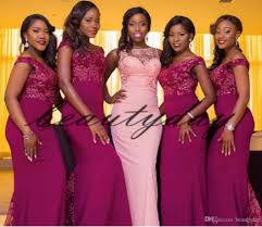 Lace Bridesmaid Dresses 2019 New African Mixed Style For Nigerian Maid Of Ho Plus Size Wedding Guest Dresses Lace Bridesmaid Dresses Country Bridesmaid Dresses
