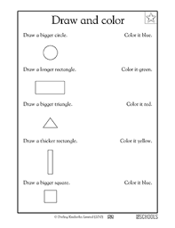 drawing bigger shapes kindergarten preschool math worksheet greatschools