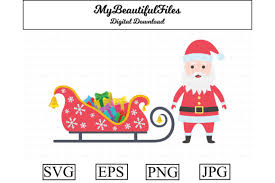 Download Santa With Gifts Clipart Illustration Graphic By Mybeautifulfiles Creative Fabrica SVG Cut Files
