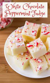 White Chocolate Peppermint Fudge Recipe Peppermint Fudge Fudge Recipes Easy Creamy Fudge Recipe