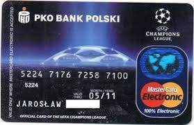 Bank Card Champions League Pko Bank Polski Poland Col Pl Mc Bank Card Credit Card Design Cards