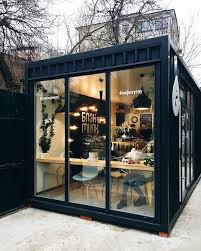 Black And Milk Cafe By Worldofcoffeeofficial Coffee Shop Design Container Coffee Shop Small Coffee Shop