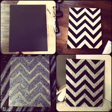 Black And Silver Glitter Wall Art Diy Canvas Chevron Silver Glitter Art Cute Wall Decor Maybe With Black And Gold Glitter And Add A Purdue Logo Somew Diy Canvas Diy Canvas Art Cute Wall Decor