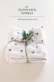 Diy Flour Sack Towels Delia Creates Flour Sack Towels Flour Sack Towels Crafts Diy Towels