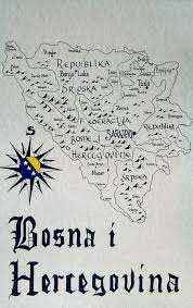 Bosnia hand drawn map