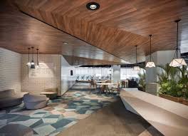 Swiss Bureau Designs Origami Inspired Creative Incubator In Dubai Interior Design Dubai Commercial Interior Design Colorful Office Design