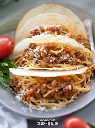 Add spaghetti sauce and cook until warmed. Spaghetti Tacos Recipe Inspired By The Nickelodeon Tv Show Icarly