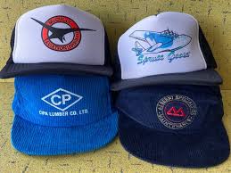 Mccully Aviation (1986) Ltd. Nanaimo B.C. Wilson Mesh Back Flat Visor  Vintage 1980s Trucker Snap Back Baseball Cap Hat