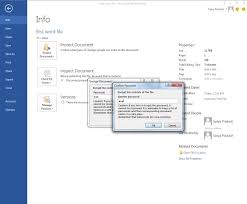 The only way to unlock word documents protected by the password to open. Set And Remove Password In Word 2013 Documents