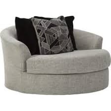 Sold and shipped by unique bargains. Signature Design By Ashley Megginson Storm Oversized Round Swivel Chair 9600621 Goedekers Com In 2021 Round Swivel Chair Round Sofa Chair Swivel Chair