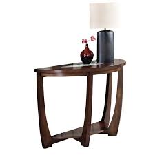 The camber collection by studio designs home offers occasional tables with a simple, modern design that will complete your living room or entryway. Rafael Sofa Table In Cherry Finish Wood With Cracked Glass Insert Rf300s