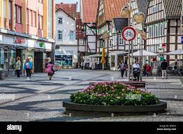 Bad Salzuflen pedestrianised shopping centre Stock Photo - Alamy