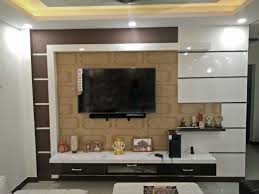 Modern Stylish Elegant Brown White Tv Unit Design By Aspire Interiors Interi Living Room Tv Cabinet Designs Living Room Tv Unit Designs Living Room Tv Wall