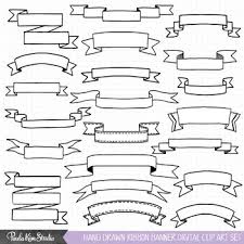 Black And White Banner Clipart Ribbon Banner Clipart Banner Clip Art Banner Drawing Bullet Journal Banner