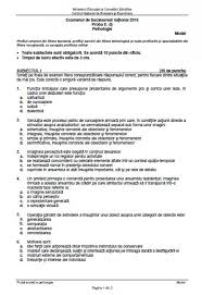 A avut loc proba obligatorie a profilului (matematică sau istorie), iar vineri are loc proba la alegere a profilului, care se susţine la una din 10 materii: Subiecte Bac Psihologie 2016