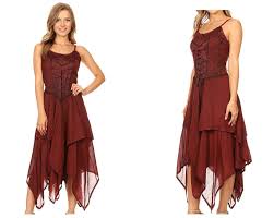 This Gorgeous Handkerchief Hem Dress Features A Corset Front Tie Smocked Back Panel And Adjustable Straps So Dresses Handkerchief Hem Dress High Low Dress