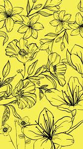 Driftaway floral delight botanic pattern room darkening thermal insulated grommet unlined window curtains set of 2 panels each 52 inch by 84 inch navy 4.7 out of 5 stars 932 $37.99 $ 37. Yellow Flower Pattern Yellow Pattern Background Yellow Wallpaper Yellow Texture