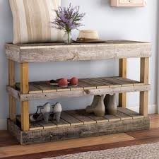 8 Pair Shoe Storage Bench Eingangsbereich Schuhablage Diy Mobel Paletten Scheunenholz