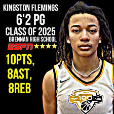 Kingston Flemings 6'2 PG 2025 Brennan High School (San Antonio, TX) ESPN  Ranked 42nd for 2025 class Offers: Baylor, Alabama, Mississippi State,  Texas A&M, Texas, Rice, Sam Houston State, University Incarnate Word,