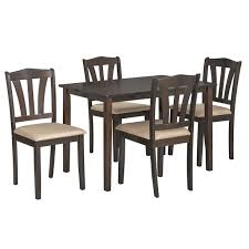 In a deep espresso finish, this gorgeous collection achieves a sleek contemporary look that can serve as both casual and formal dining space. Metropolitan 5 Piece Dining Set Multiple Colors Walmart Com Walmart Com