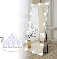 Amazon Com Hollywood Led Vanity Lights Strip Kit With 14 Dimmable Light Bulbs For Full Body Length Mirror And Bathroom Wall Mirror Plug In Mirror Lights With Power Supply White No Mirror Included 33% off hollywood style 14bulbs white led vanity mirror lights kit + eu power supply adapter+dimmer 3 reviews cod.