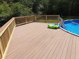 We install gunite and vinyl liner swimming pools. Functional Above Ground Pool Deck In Macon Ga Archadeck Of Central Georgia