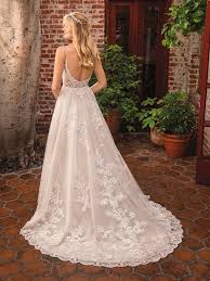 Casablanca Beloved Bl286 Delilah Lace V Neck Ball Gown Wedding Dress