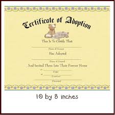 Dog birth certificate template beautiful dog birthrtificate. Printable Teddy Bear Adoption Certificate Template Novocom Top