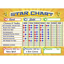 bigtime magnetic behavior star reward chore chart for one or multiple kids