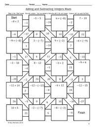 If any integer is greater than 0 we say that it's sign is positive. Adding And Subtracting Integers 4 By 5 Maze Adding And Subtracting Integers Integers Subtracting Integers