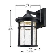 Home carson pendant lights from home depot! Home Decorators Collection Westbury Collection Aged Iron Outdoor Led Wall Lantern Sconce With Crackle Glass Led Kb 08304 The Home Depot