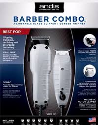Andis Barber Combo T Outliner Trimmer Silver Upc 040102663253 Made In Usa Clippers Trimmers Barber Clippers Hair Clippers