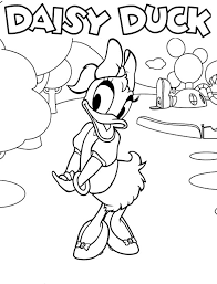 Download, color, and print these daisy duck coloring pages for free. Meet The Cute Daisy Duck In Mickey Mouse Clubhouse Coloring Page Kids Play Color