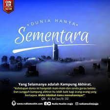Poster Dakwah Radio Muslim Dunia Hanya Sementara Radio Muslim Jogja
