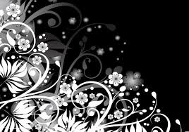 Black And White Floral Background Black And White Design Black And White Flowers Black And White Abstract