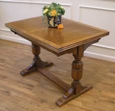 Antique English Oak Extending Trestle Dining Pub Table Table And Chairs Table Pub Table