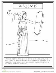 Greek Gods Artemis Worksheet Education Com Greek Gods Greek Mythology Gods Greek And Roman Mythology