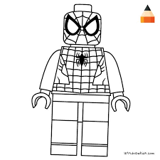 Coloring Page For Kids How To Draw Lego Spiderman Lego Coloring Pages Lego Coloring Lego Spiderman