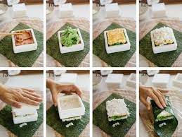 Rice Sandwich Blt Onigirazu Chopstick Chronicles Recipe Sushi Rice Food Recipies Japanese Cooking